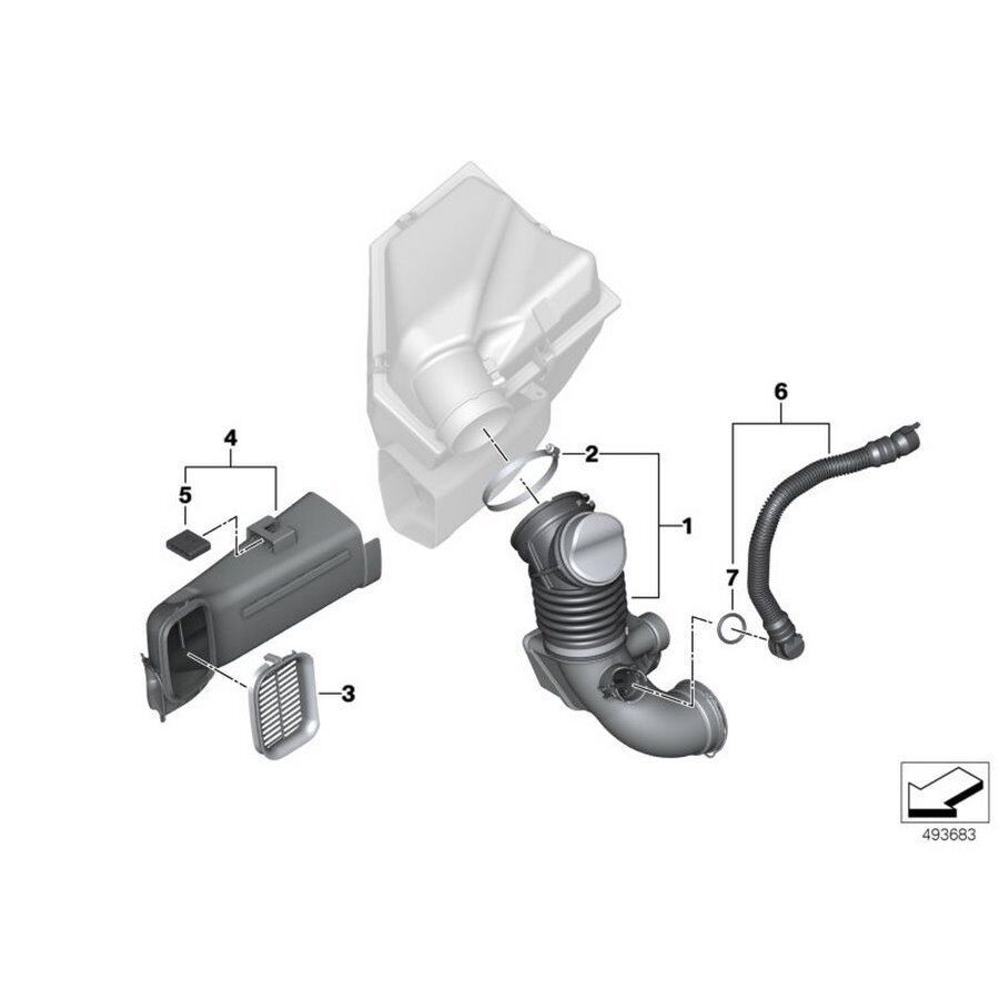 IOE-BMW 13718573140 HAVA FILTRE BORUSU BMW 2F45-F46-5G30-G31-6G32-G11-G12-8G15-X3 G02-X5 G05