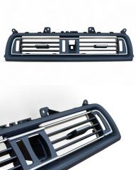 KLİMA KALORİFER IZGARASI ÖN ORTA( KOMPLE NİKELAJLI PİANO SİYAH) BMW F10 +LCI