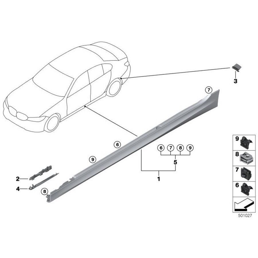 IOE-BMW BMW 51778099910 MARSBIYEL KAPLAMASI SAG BMW G20-G21