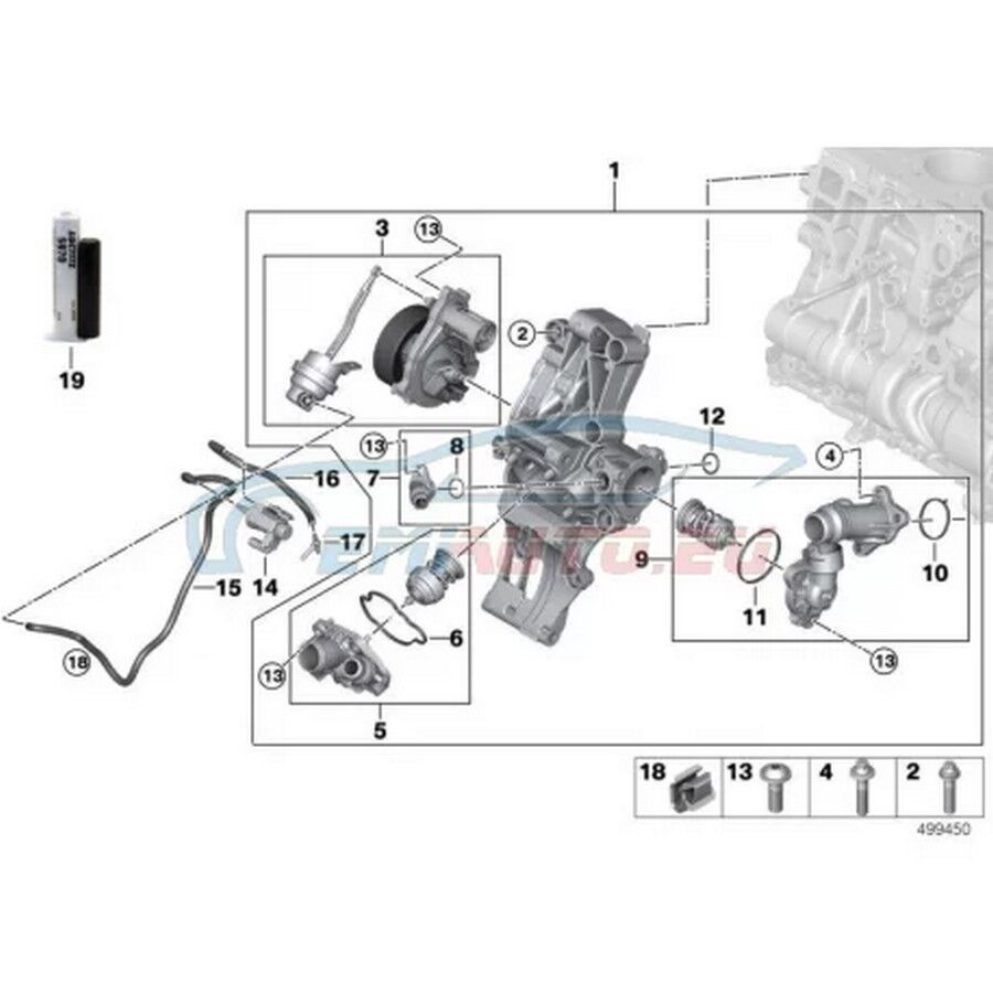 IOE-BMW 11518472113 TERMOSTAT CONTASI BMW 2F45-F46-G30-G31-G32-X1 F48-X2 F39