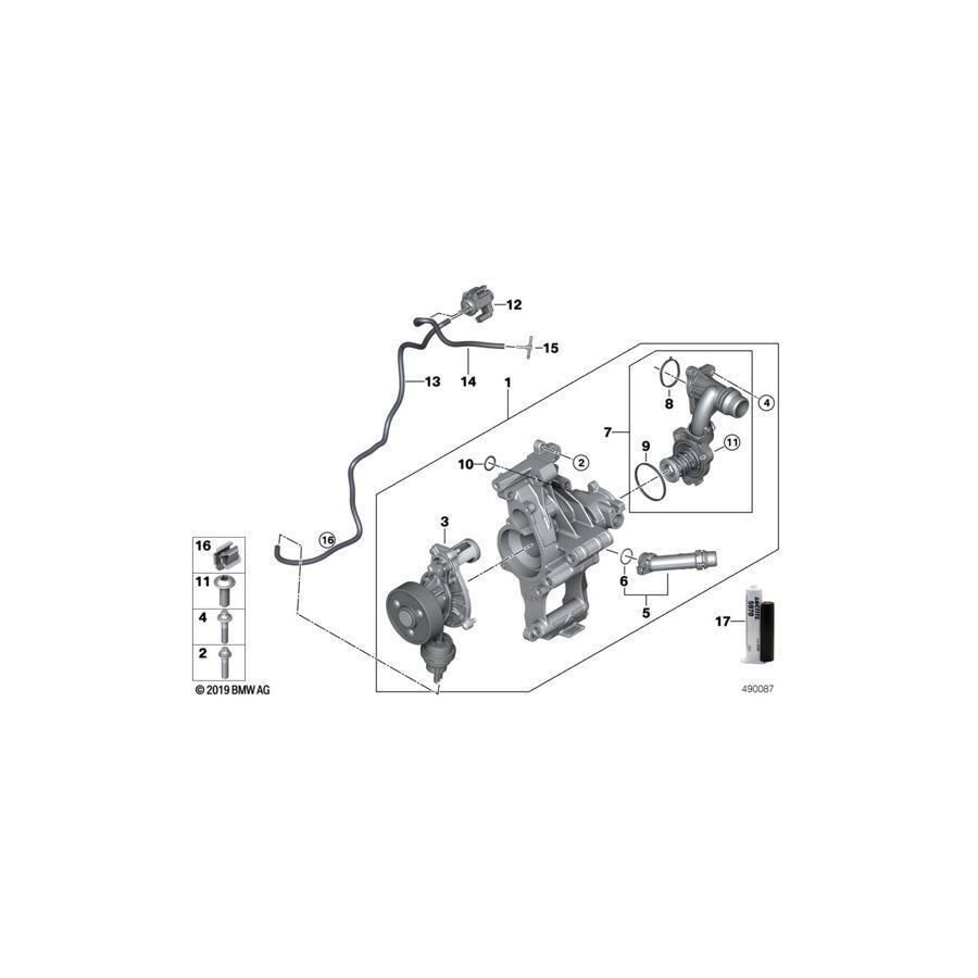 IOE-BMW BMW 11518474929 BLOK SU BORUSU BMW G20-G21-G30-G31-G32-X3 G01-X4 G02-X5 G05
