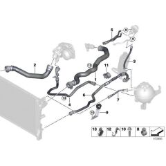 IOE-BMW BMW 17128572911 RADYATÖR HORTUMU BMW G30-G31-G611-G12