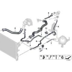 IOE-BMW BMW 17128573233 RADYATÖR HORTUMU BMW G30-G31-G11-G12