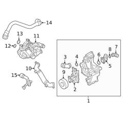 IOE-BMW 11518482254 HORTUM DEVIRDAIM TERMOSTAT ARASI BMW G20-G21-G28-G30-G31-G32-G38-G11-G12-X3 G01-X4 G02-X5 G05