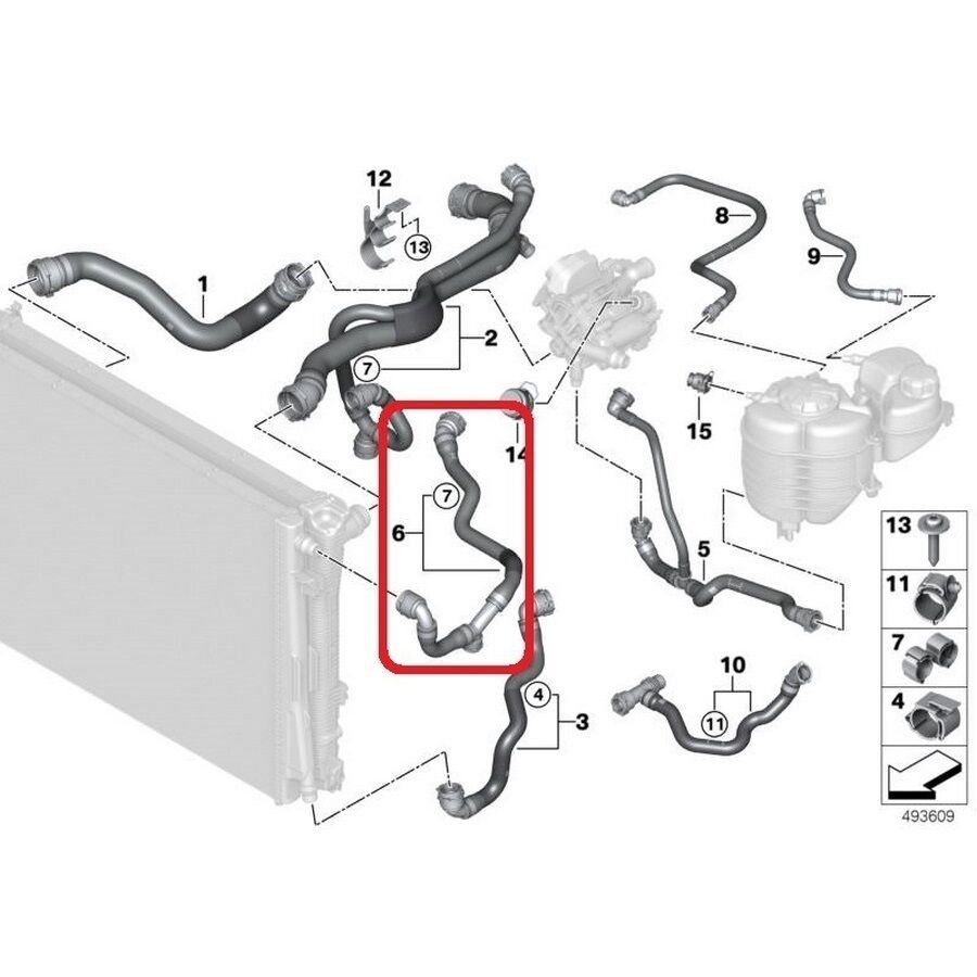 IOE-BMW BMW 17128654842 RADYATÖR HORTUMU BMW G20
