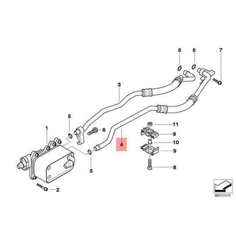 IOE-BMW BMW 17227800489 SANZUMAN YAG RADYATÖR HORTUMU BMW i60-E61