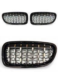 PANJUR SİYAH ÇERCEVE KENARLI KROM NOKTALI (SET & Z4 STYLE) BMW F10 10>13