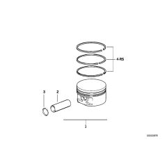 FEDERAL 11251708901 PISTON+SEGMAN BMW E38-E39-X5 E53 RANGE ROVER III 4.4