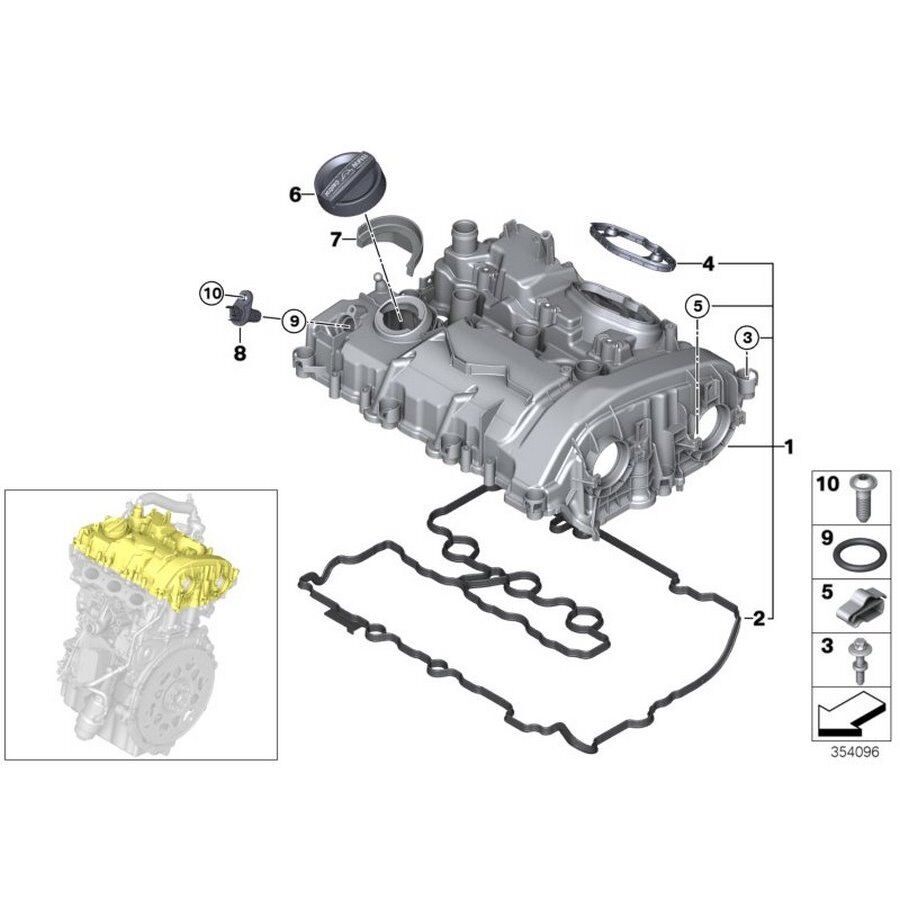 IOE-BMW 11128618520 KÜLBÜTÖR KAPAGI ÜST CONTA BMW F20-F21-F22-F23-F30-F31-F34-F35-4F32-F33-F36 Gran coupe-5G30-G31-G38-X1 F48-X2 F39-X3 G01-X4G08
