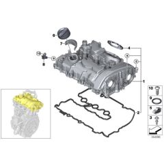 IOE-BMW 11128618520 KÜLBÜTÖR KAPAGI ÜST CONTA BMW F20-F21-F22-F23-F30-F31-F34-F35-4F32-F33-F36 Gran coupe-5G30-G31-G38-X1 F48-X2 F39-X3 G01-X4G08