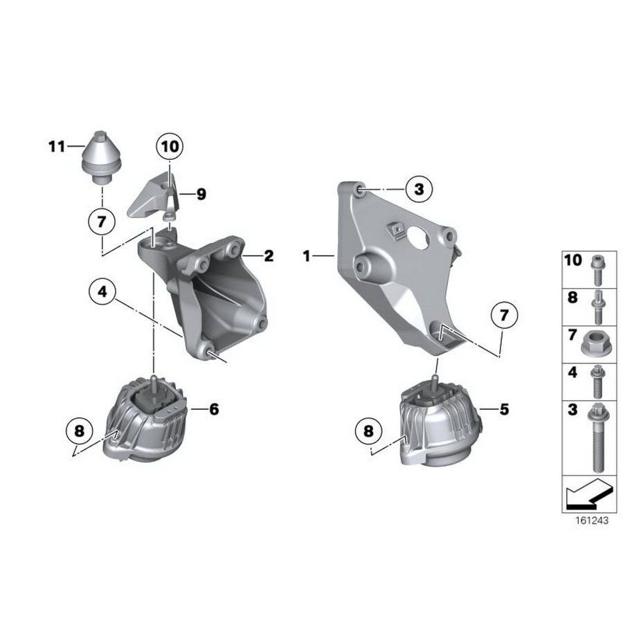 FEBI 22116787658 MOTOR TAKOZU SAG BMW F20/21/30/31/32/34/35