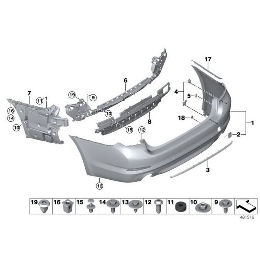 IOE-BMW BMW 51127385755 TAMPON ARKA FOLYO : L BMW G30-G31