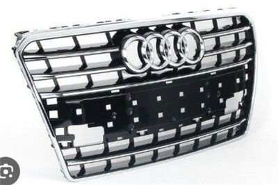 ÖN PANJUR KROM ÇERÇEVE KROM ÇİZGİLİ PARLAK SİYAH 9PETEK AUDİ A7 2011-2014
