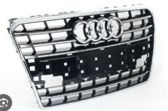 ÖN PANJUR KROM ÇERÇEVE KROM ÇİZGİLİ PARLAK SİYAH 9PETEK AUDİ A7 2011-2014