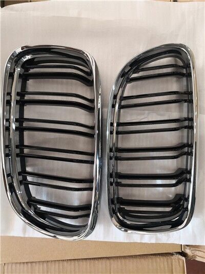 ÖN PANJUR BÖBREK KROM PARLAK SİYAH ÇİFT ÇITALI SET BMW E90+LCİ 2008-2011