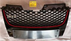 ÖN PANJUR PARLAK SİYAH KIRMIZI ÇİZGİLİ+GTI YAZILI MODİFİYE GOLF5 GTİ 2004-2009